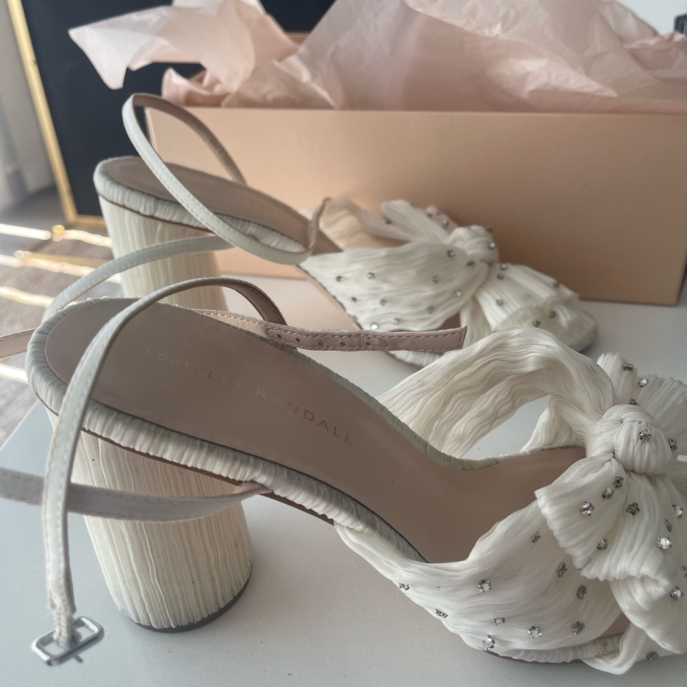 Loeffler Randall White Heeled Sandals - Picture 4 of 16